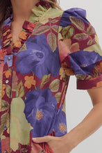Load image into Gallery viewer, Burgundy Florals Dress