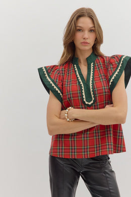 Christmas Plaid Top