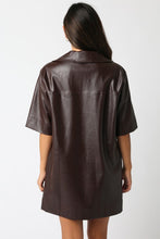 Load image into Gallery viewer, Pocket Leather Shift Dress