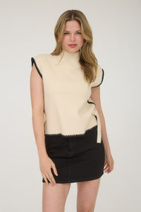 Bow Side Mockneck Sweater