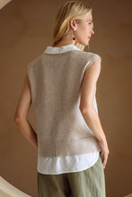 Load image into Gallery viewer, Mixed Media Sweater Vest