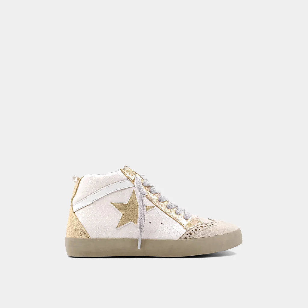 Gold Snake Mid Star Sneakers