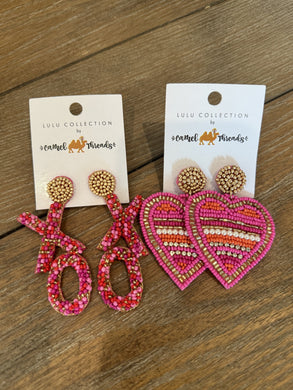 Valentines Beaded Earrings