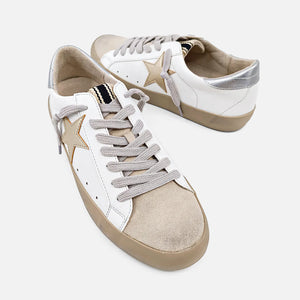 Neutral Gold Star Sneakers