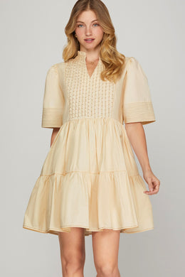 Ecru Poplin Dress