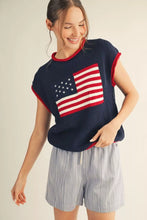 Load image into Gallery viewer, Navy Flag Vest