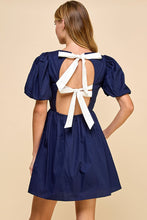 Load image into Gallery viewer, Navy Tie Dress