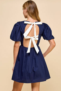 Navy Tie Dress