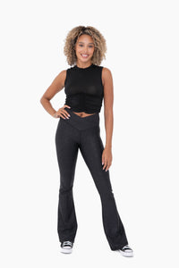 Black Flared Legging Set