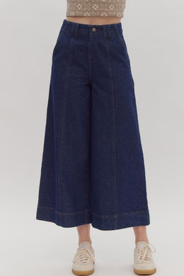 Dark Denim Wide Leg Jeans