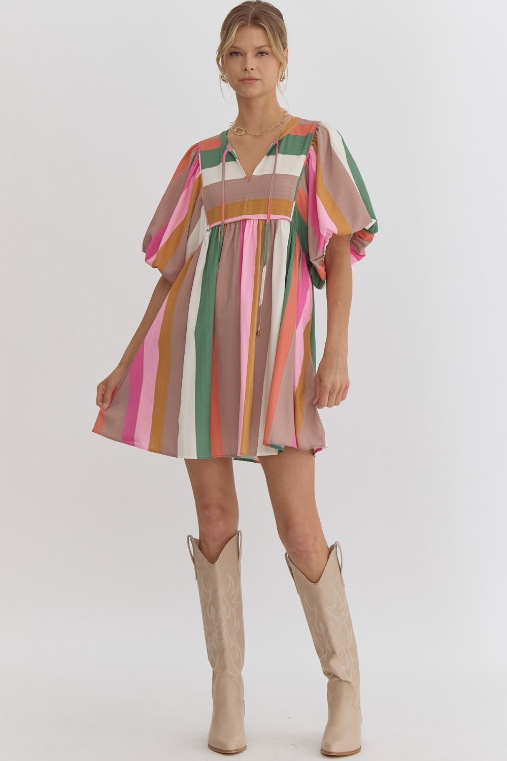 Multicolor Striped Dress