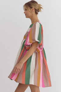 Multicolor Striped Dress