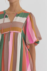 Multicolor Striped Dress