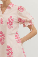 Load image into Gallery viewer, Pink Stripe and Floral Dress