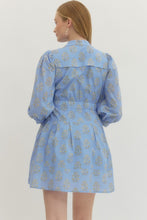 Load image into Gallery viewer, Blue Floral Button Dress