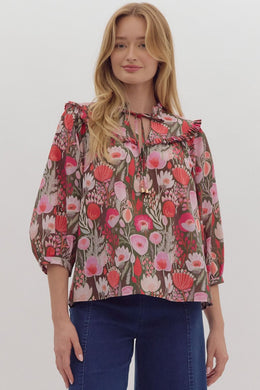 Ruby Floral Top