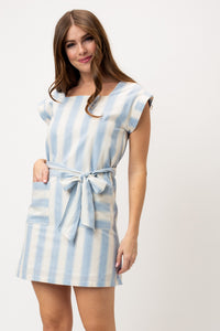 Striped Square Neck Dress