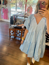 Load image into Gallery viewer, Sky Blue Babydoll Dress