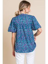 Load image into Gallery viewer, Blue Splattered Top