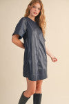 Load image into Gallery viewer, Indigo Leather Dress