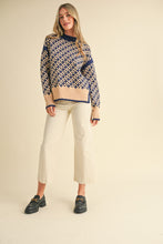 Load image into Gallery viewer, Navy and Taupe Sweater