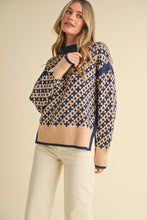 Load image into Gallery viewer, Navy and Taupe Sweater