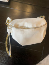 Load image into Gallery viewer, Leather and Gold Belt Bag
