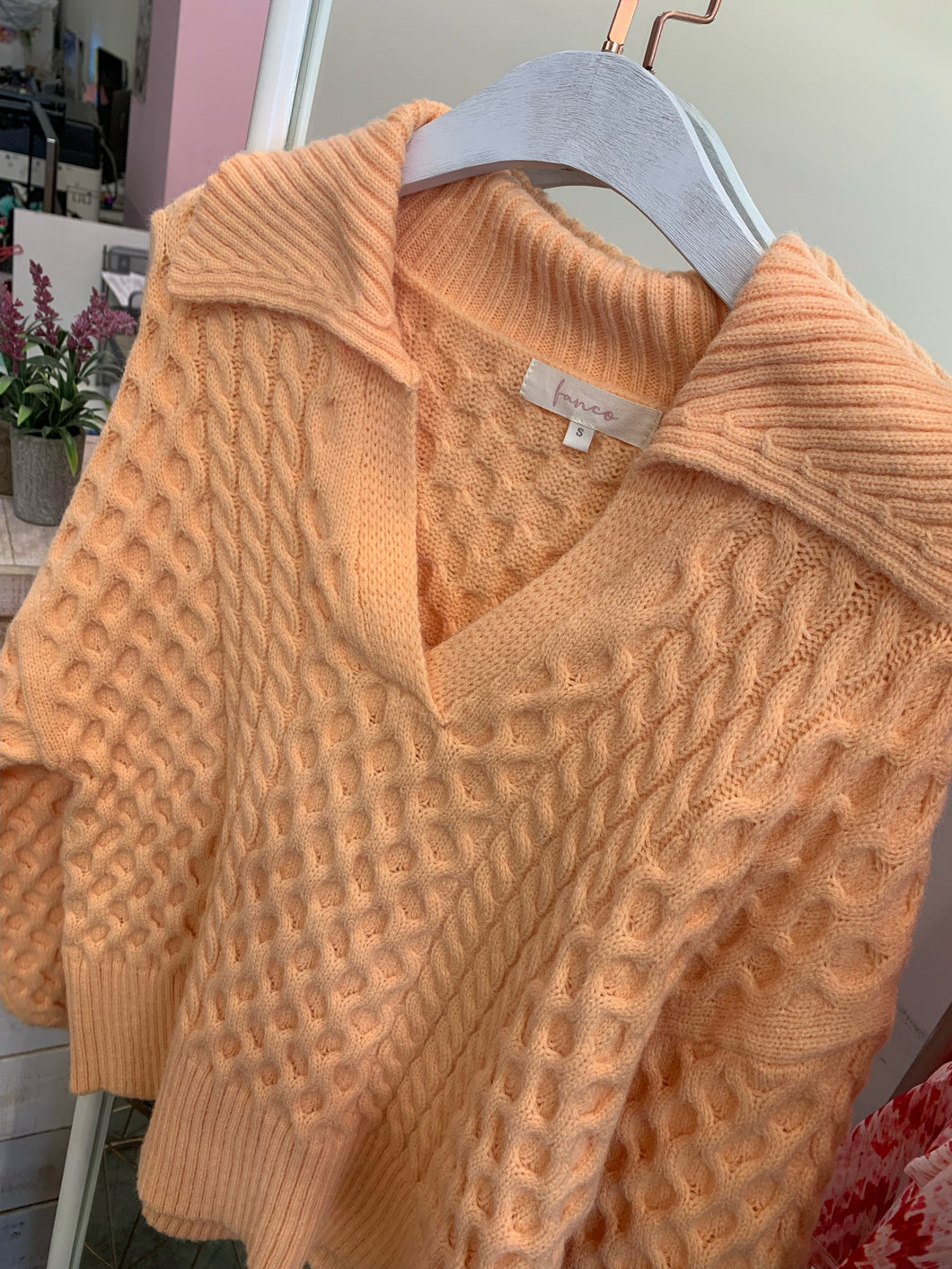 Orange Knit Sweater