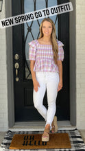 Load image into Gallery viewer, Lavender Ruffle Smocked Top