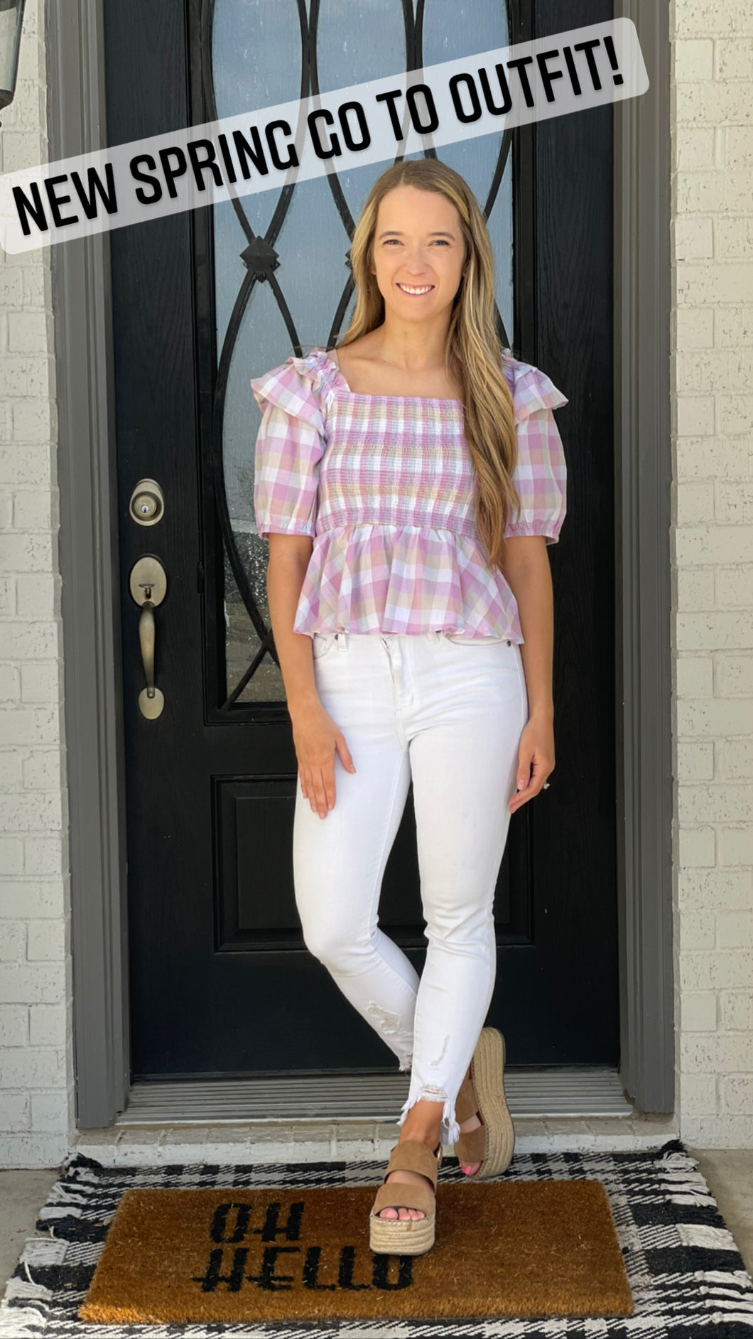 Lavender Ruffle Smocked Top
