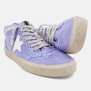 Distressed Lilac Mid Star Sneakers