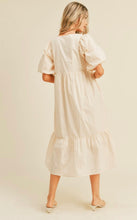 Load image into Gallery viewer, Cream Puff Sleeve Midi