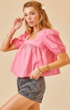 Load image into Gallery viewer, Pink Babydoll Top