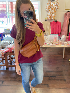 Leather and Gold Belt Bag