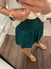 Load image into Gallery viewer, Forest Green Smocked Shorts