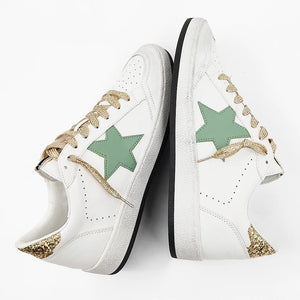 Green & Gold Ballstar Sneakers