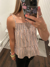 Load image into Gallery viewer, Striped Peplum Tank
