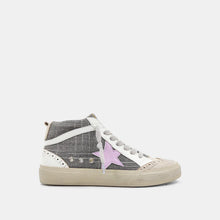 Load image into Gallery viewer, Grey and Purple Mid Star Sneakers